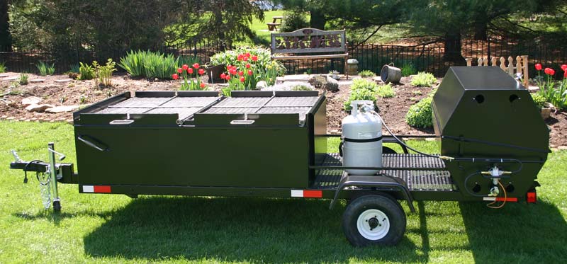 Meadow Creek BBQ144 Commercial Chicken Cooker Trailer (4 pit) - Meadow  Creek Barbecue Supply