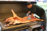 Prepping a Pig for Roasting